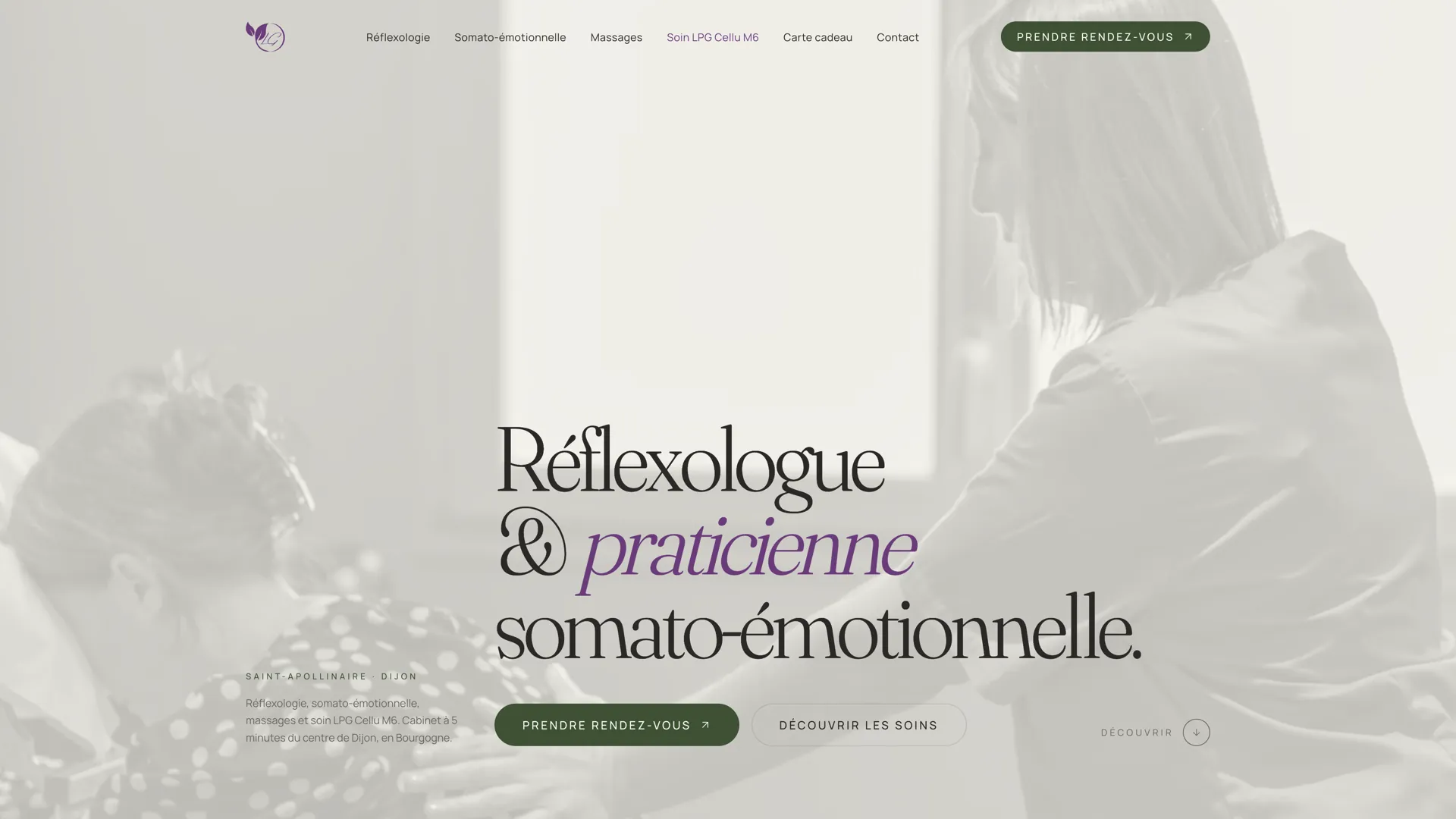 Aperçu du site Laure Gontard, réalisé par Hemeret